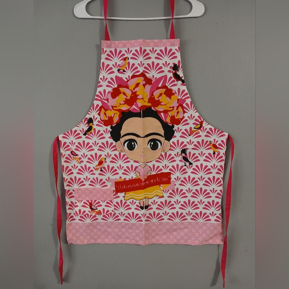 Pink Apron‎ with Frida Design